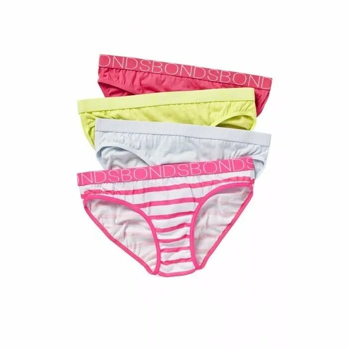 12 Pairs Pairs Bonds Girls Bikini Briefs Underwear Undies Brief Assorted Colours