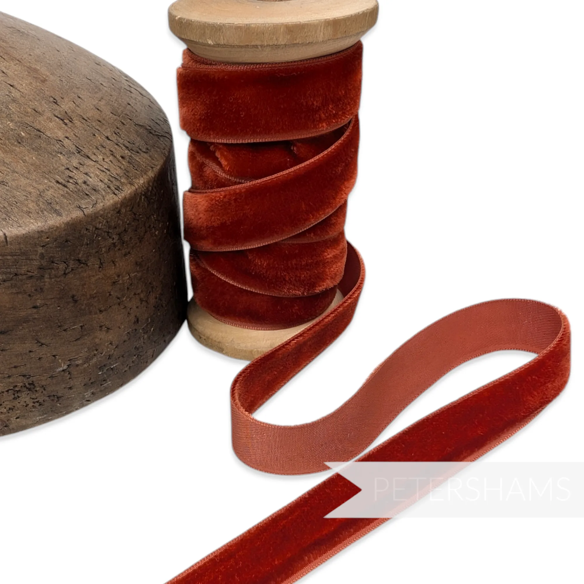 16mm Vintage Velvet Ribbon (Various Makes) - 1m