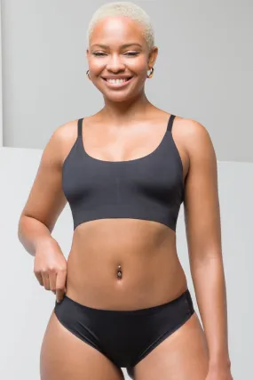 2 Pack Bonded Brazilian Panties Black And Natural