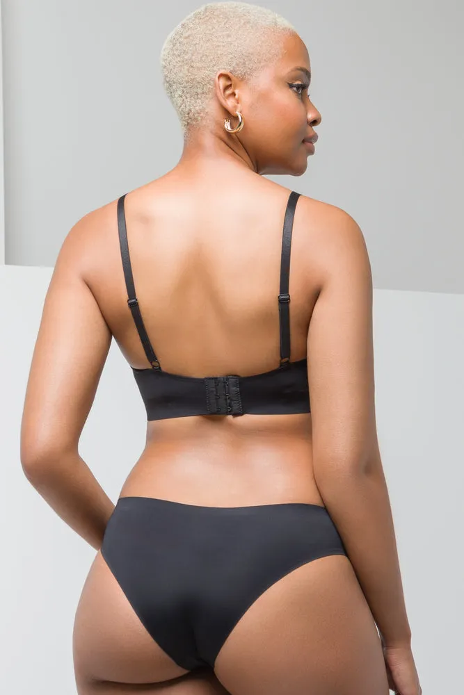 2 Pack Bonded Brazilian Panties Black And Natural