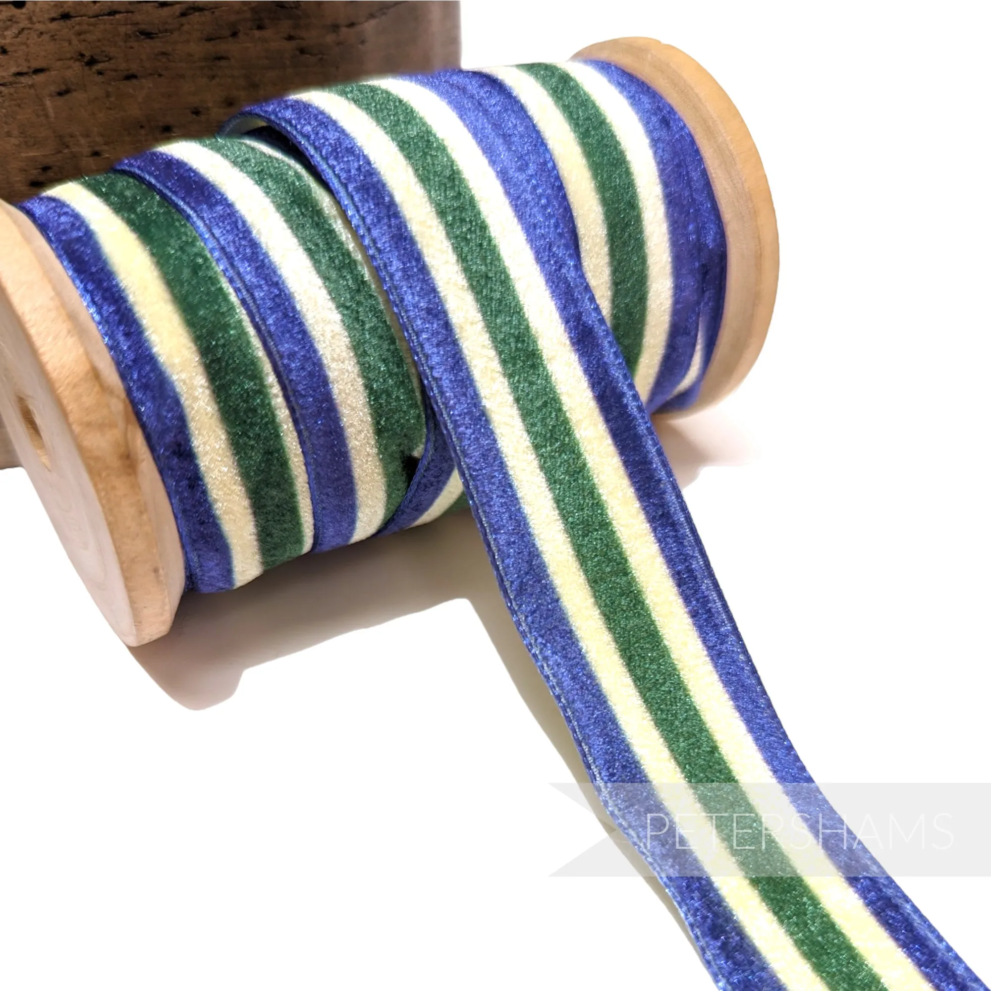 23mm Striped French Velvet Ribbon - 1m