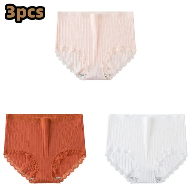 2XL 3 Pack Assorted Color  Textured Stripe Cotton Underwear