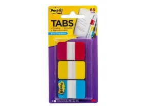 3M Post-it Durable Tabs 686-RYB, Red-Yellow-Blue