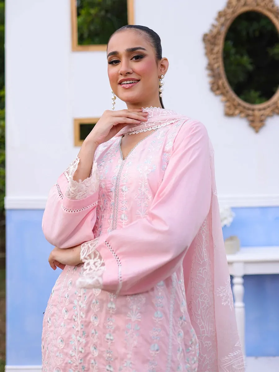 3pc - Stitched Signature Embroidered Cambric Suit
