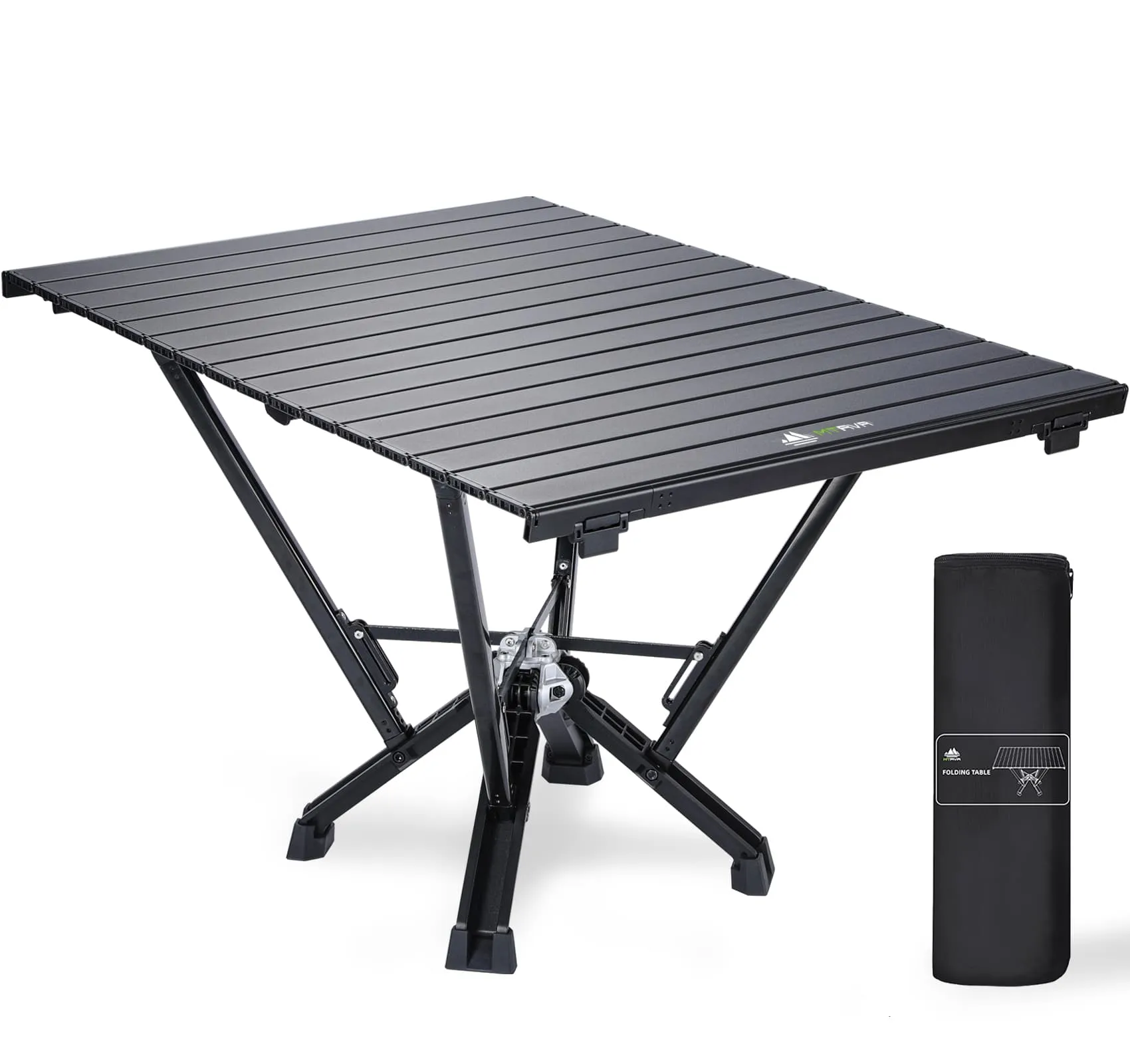 5-Pack: 4xBlack High Back Chairs 1xLong Table
