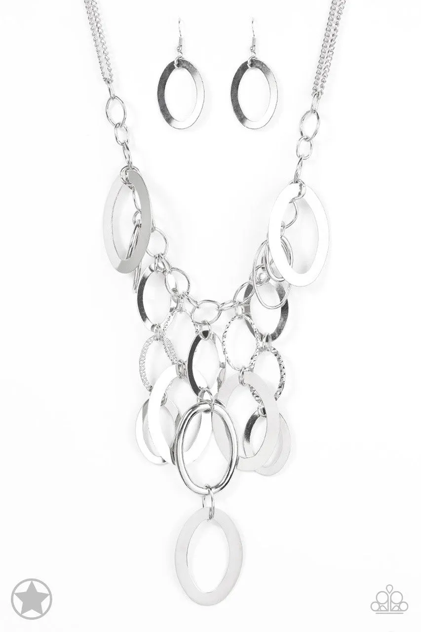 A Silver Spell - Silver - Oval Rings Paparazzi Necklace