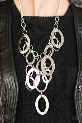 A Silver Spell - Silver - Oval Rings Paparazzi Necklace