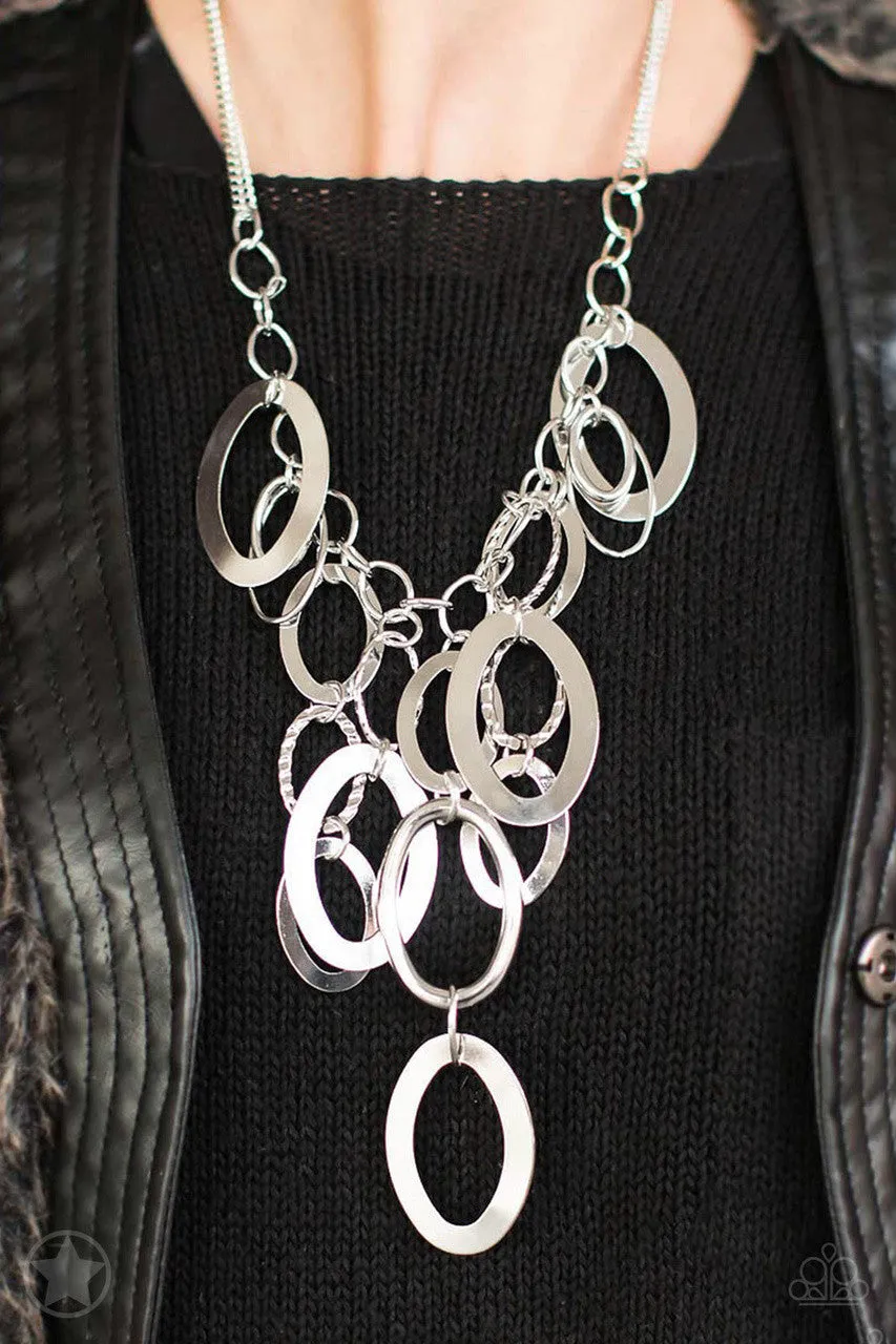 A Silver Spell - Silver - Oval Rings Paparazzi Necklace