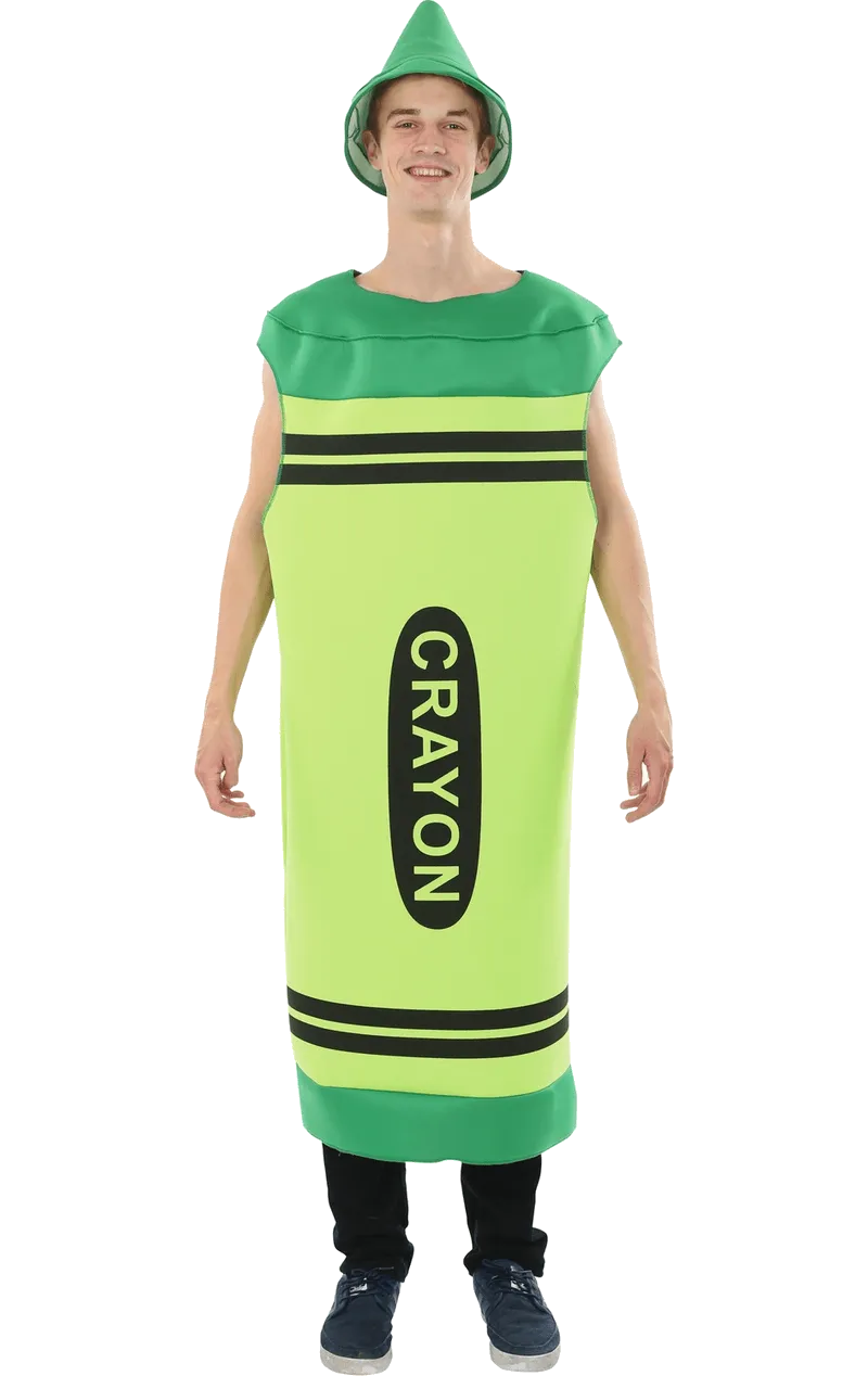 Adult Green Crayon Costume