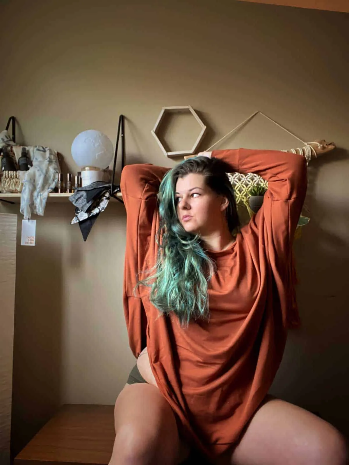 Adult Olive Oversized Sweater