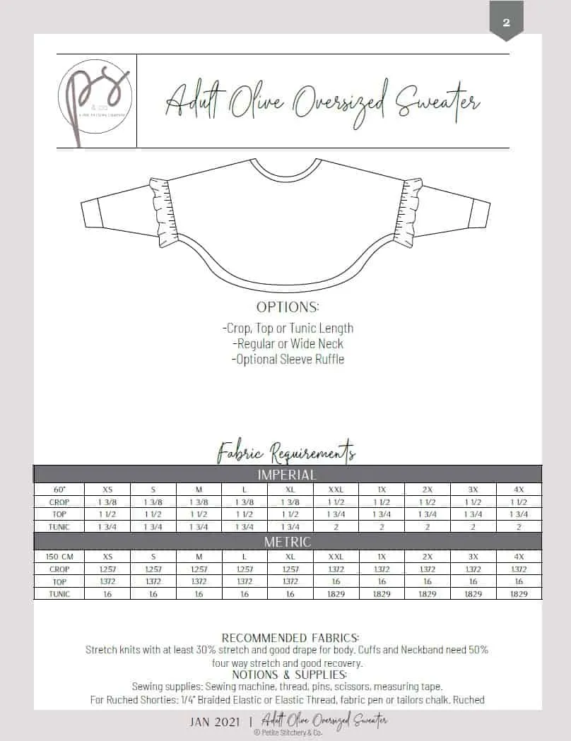 Adult Olive Oversized Sweater