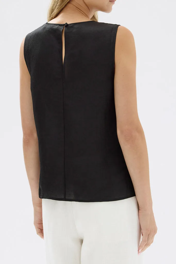 Assembly Sabrina Silk Blend Tunic Black