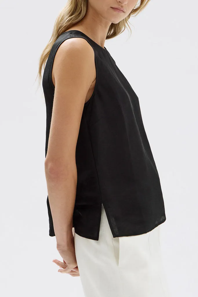 Assembly Sabrina Silk Blend Tunic Black