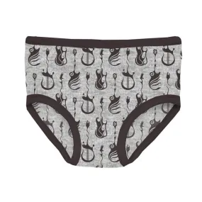 Bamboo Underwear - Heathered Gray Rock and Roll