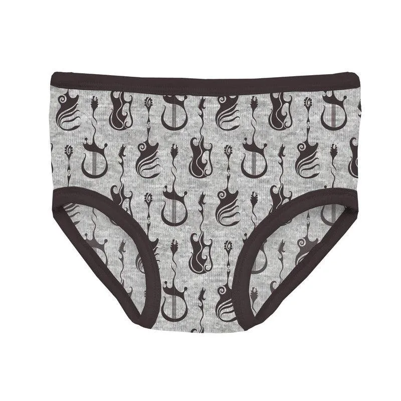 Bamboo Underwear - Heathered Gray Rock and Roll
