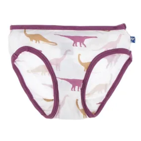 Bamboo Underwear - Natural Sauropods with Amethyst