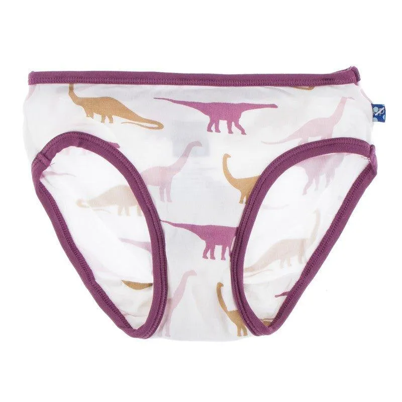 Bamboo Underwear - Natural Sauropods with Amethyst