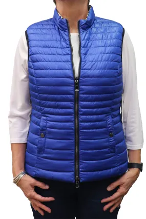 Barbara Lebek 45050032 Blue Reversible Print Padded Gilet