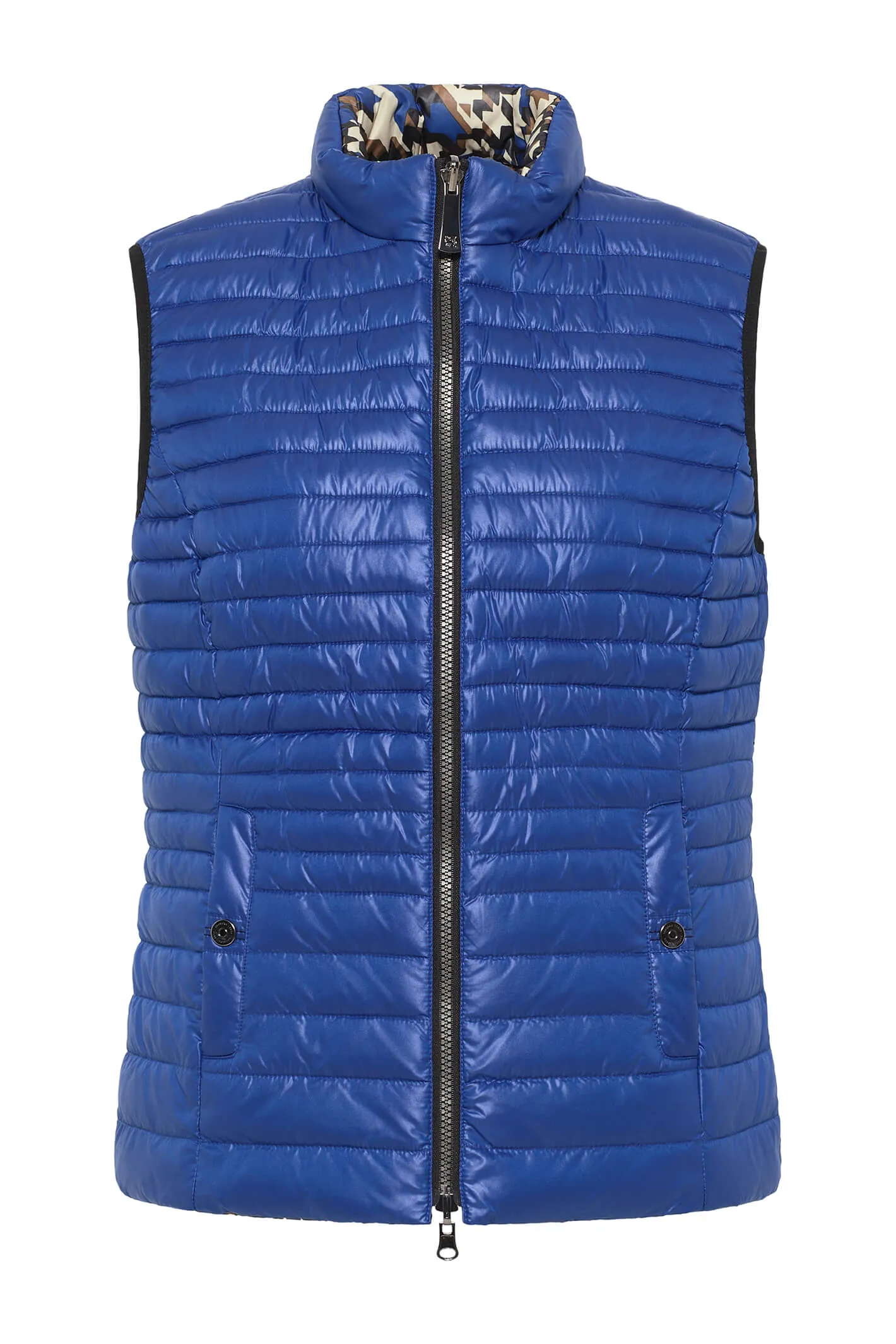 Barbara Lebek 45050032 Blue Reversible Print Padded Gilet