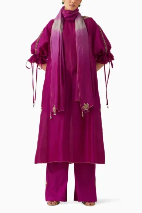 Bia Fuschia Kurta Set with Dupatta