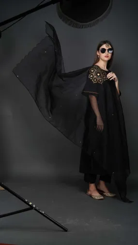 Black & Golden Suit Set