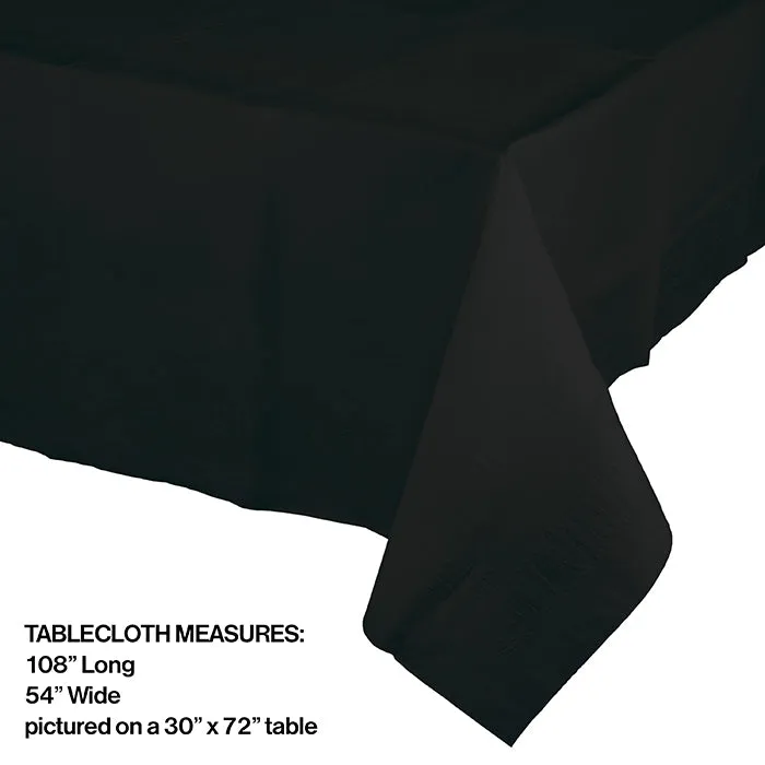 Black Velvet Tablecover 54"X 108" Polylined Tissue