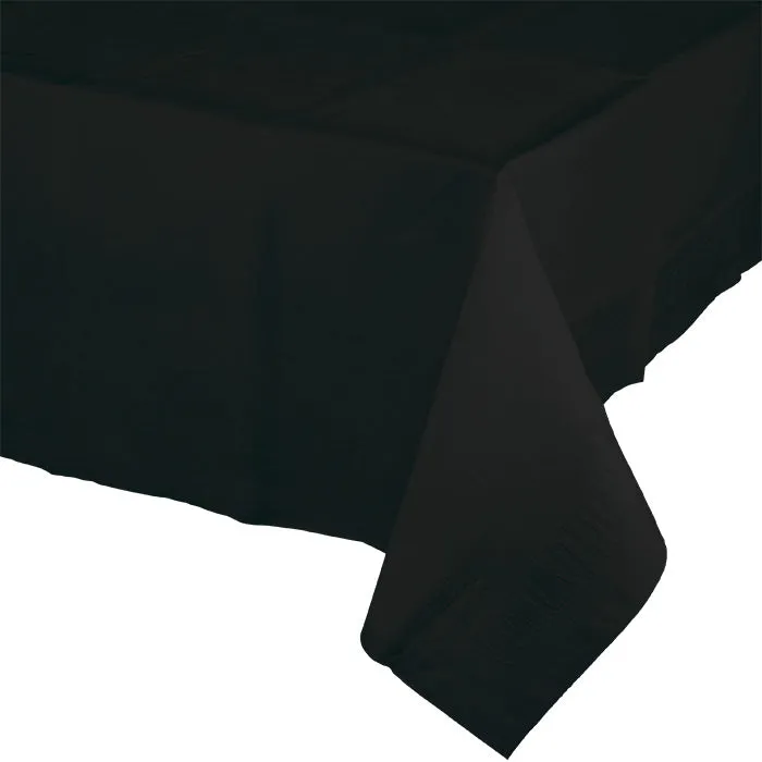 Black Velvet Tablecover 54"X 108" Polylined Tissue