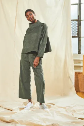 Boatneck Pullover (Sage Corduroy)
