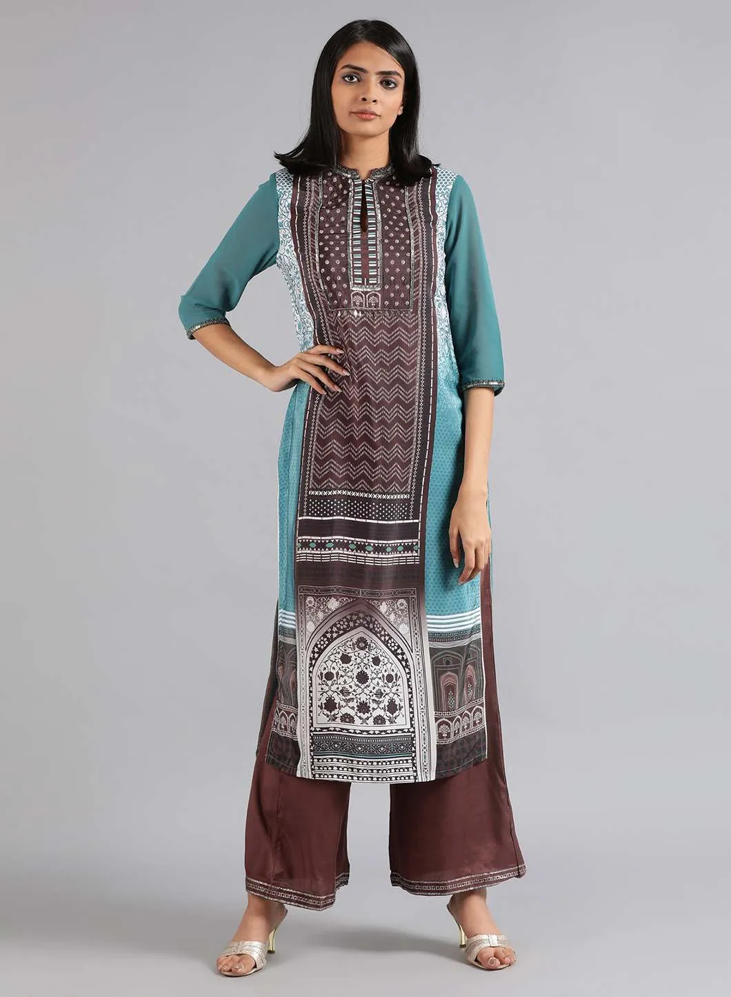 Brown Flared Pants