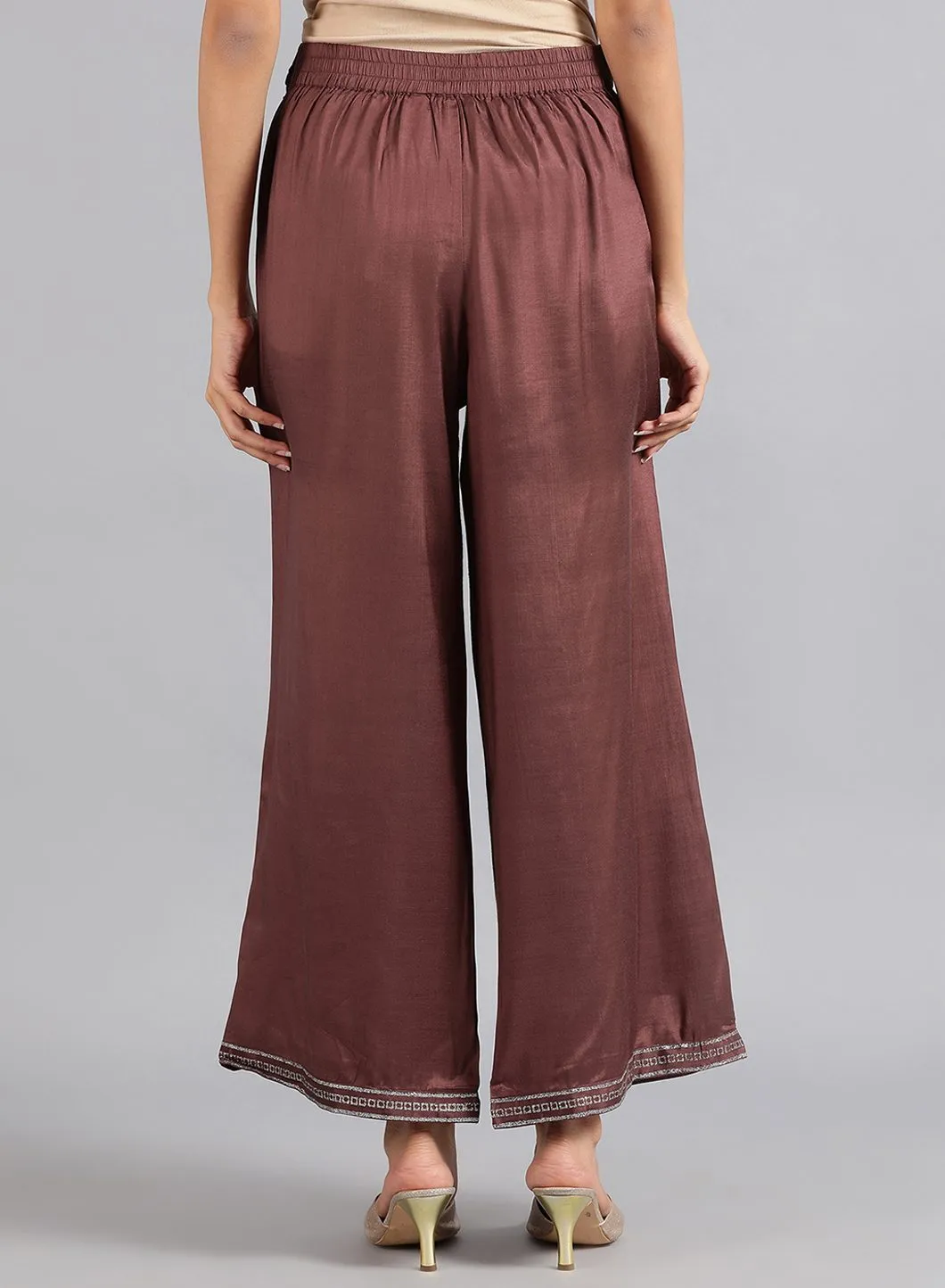 Brown Flared Pants