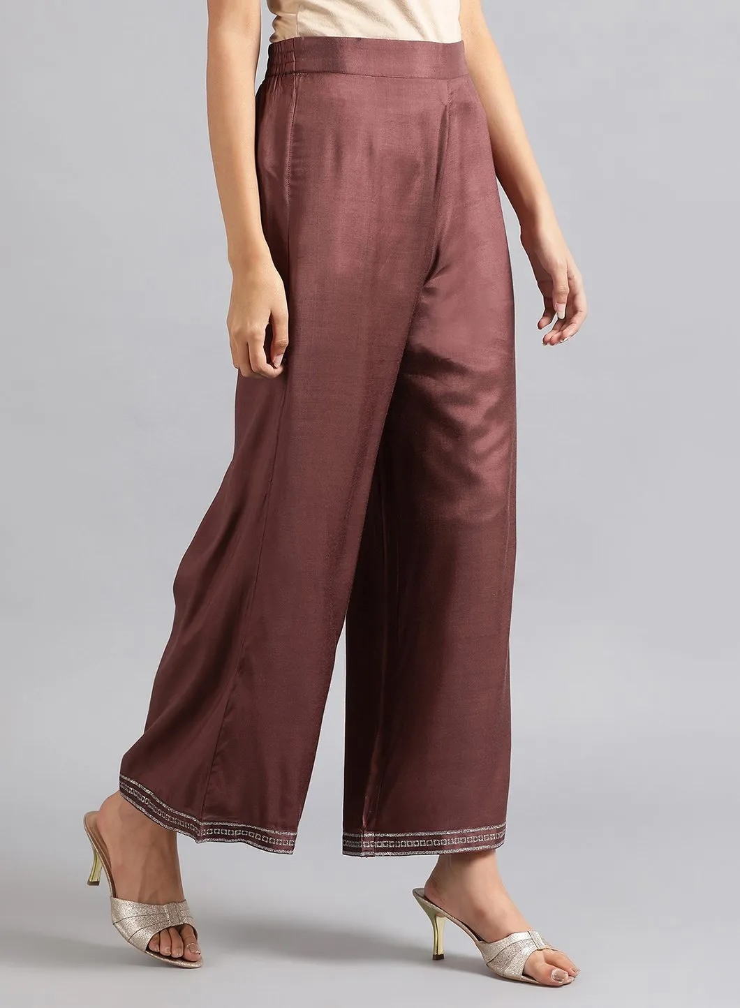 Brown Flared Pants