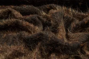 Brown Striped Long Hair Italian Wool