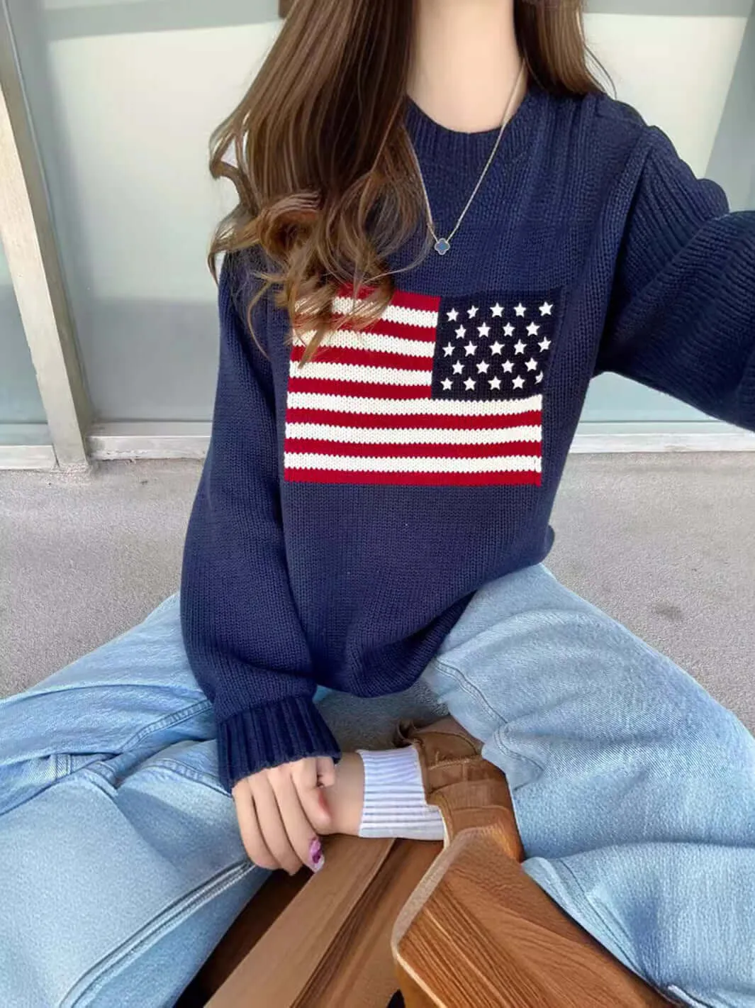 Casual Versatile Long-sleeved Sweater