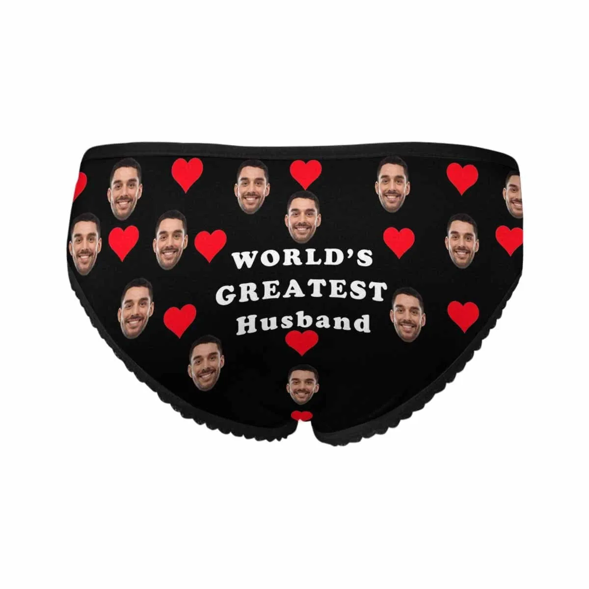 Custom Face Underwear Personalized Greatest Husband Women's High-cut Briefs Valentine's Gift for Girlfriend or Wife