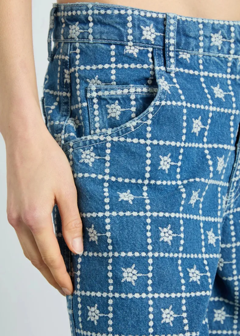 Damson Madder Drew Jeans - Broderie