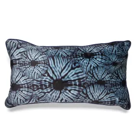 Dark Indigo Itajime Long Cushion