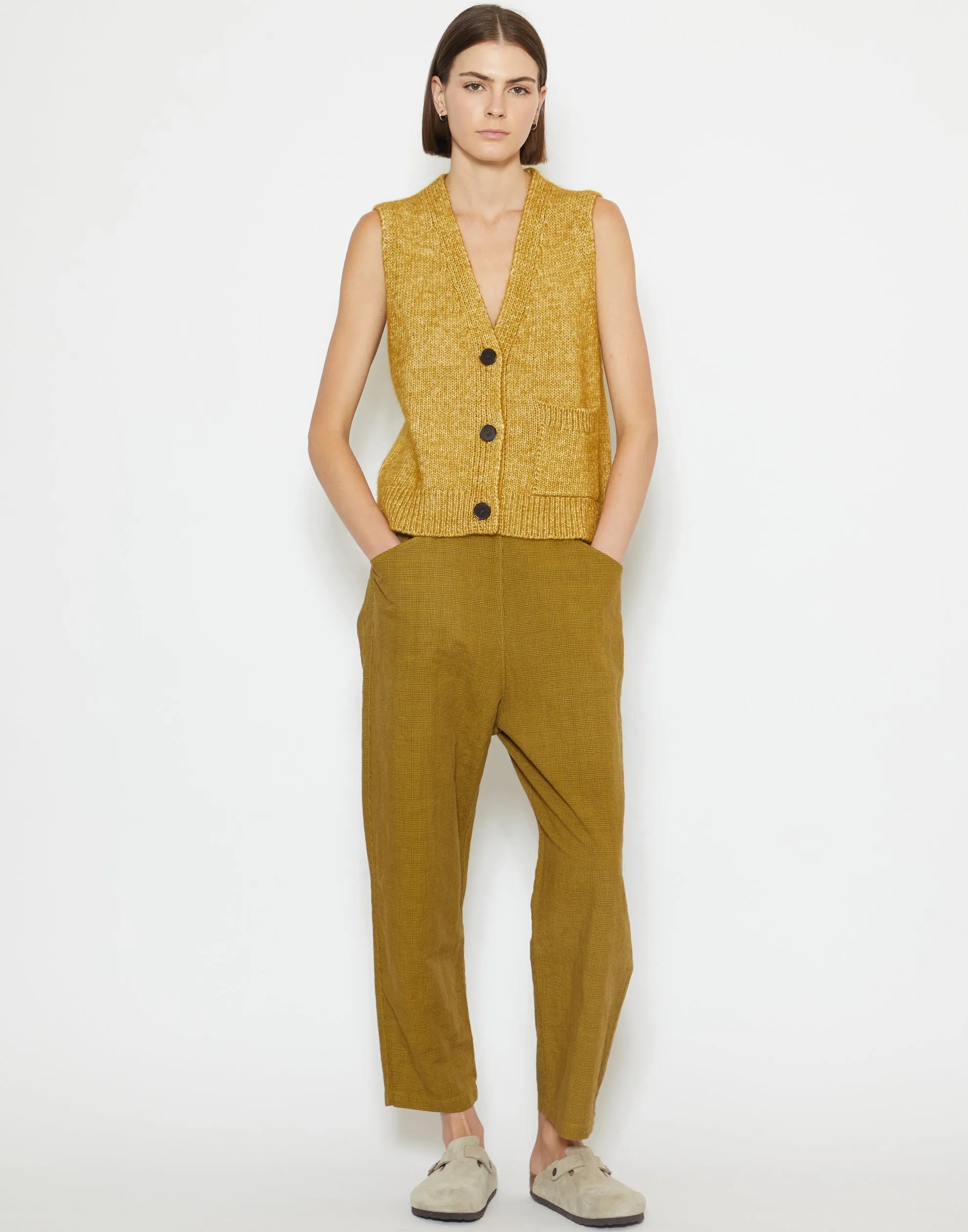 Dijon Yellow Cotton & Alpaca Vest