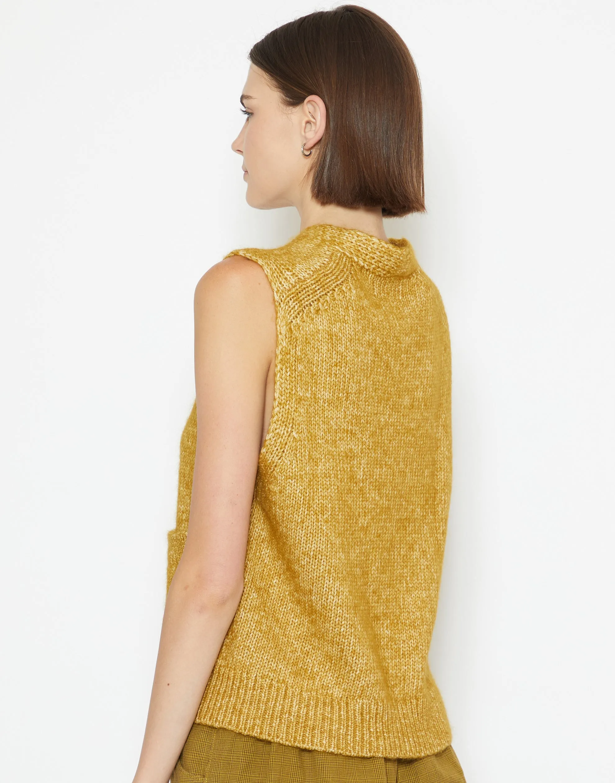 Dijon Yellow Cotton & Alpaca Vest