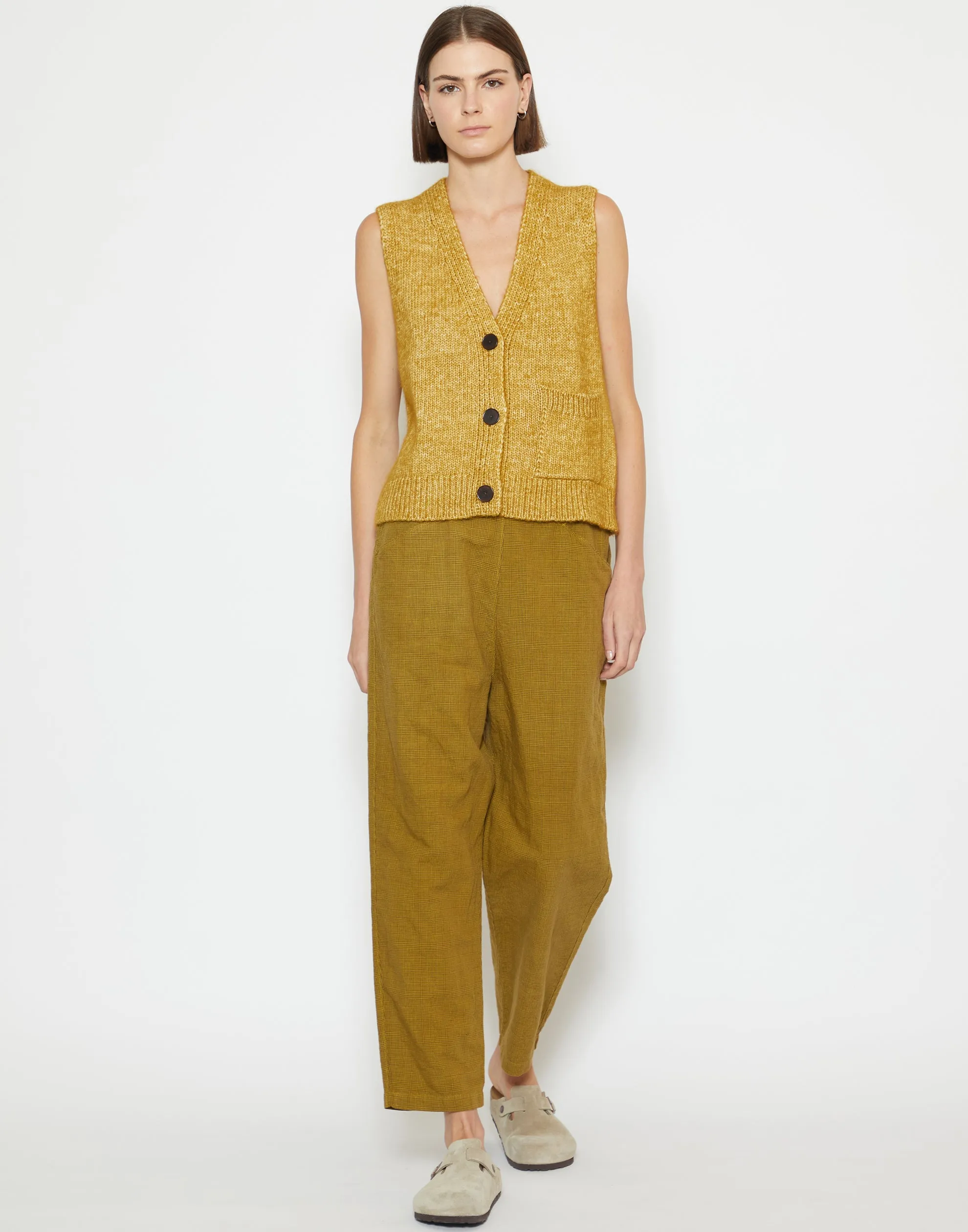 Dijon Yellow Cotton & Alpaca Vest