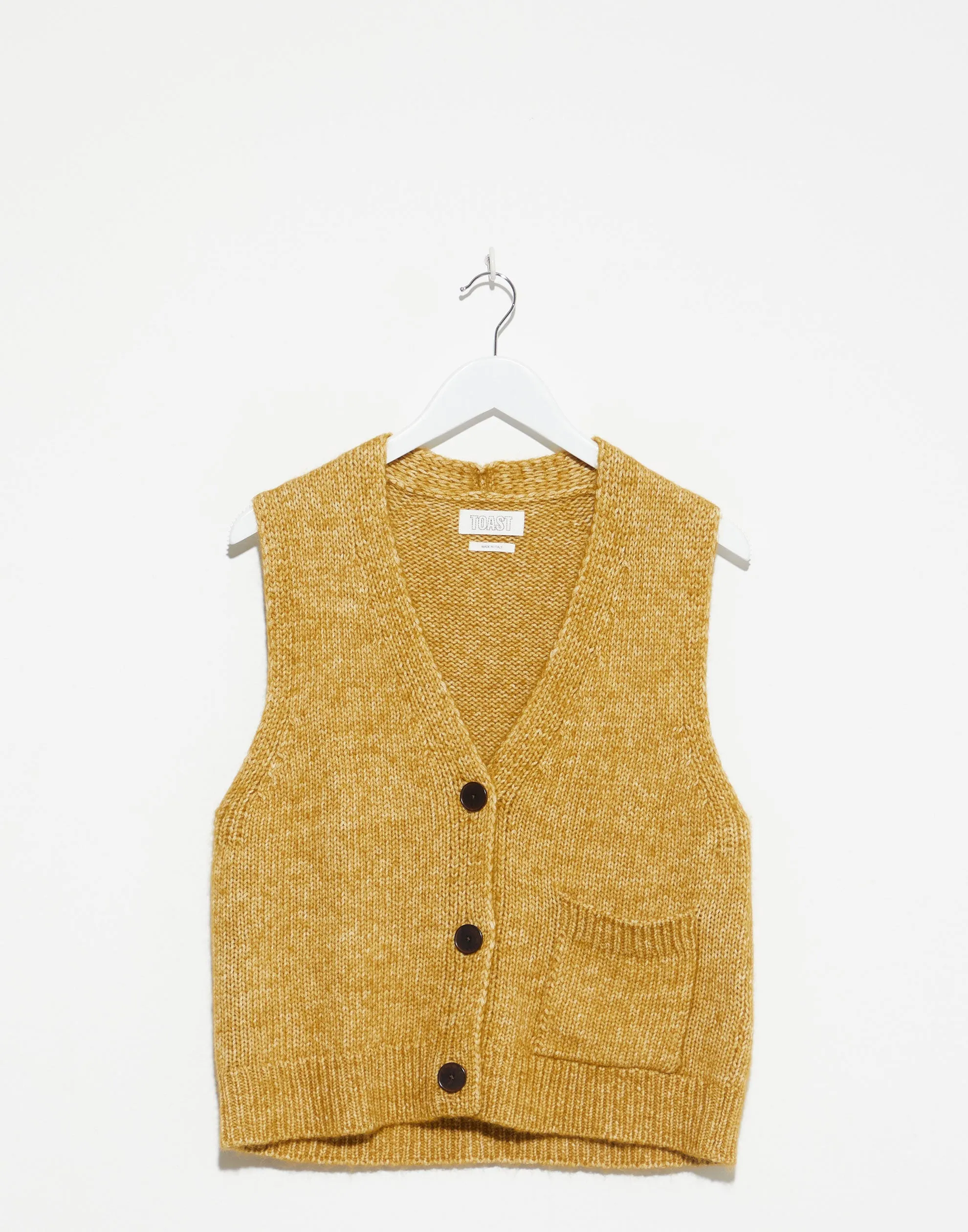 Dijon Yellow Cotton & Alpaca Vest