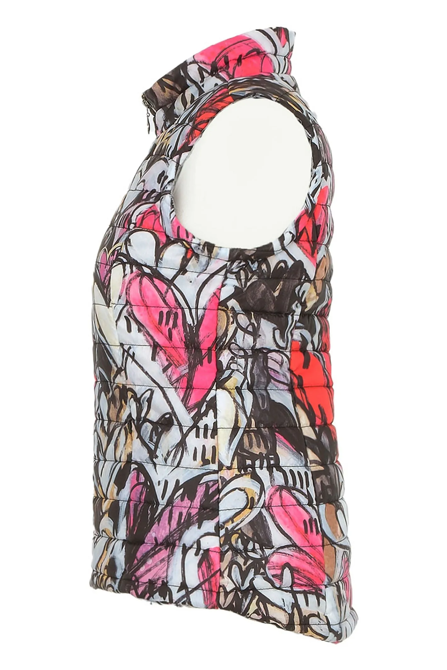Dolcezza Gilet Padded Lori Arbel Simply Art 01 Pink Heart Print 74820