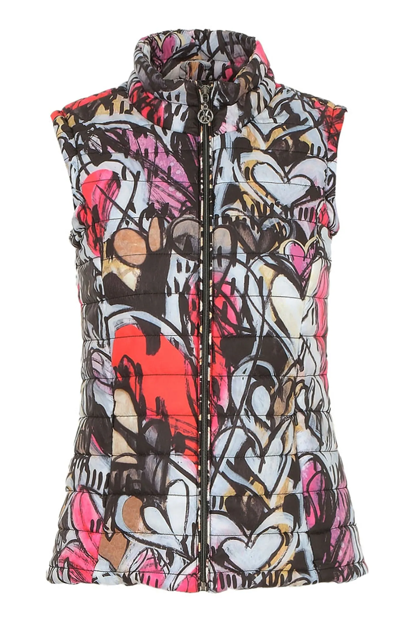 Dolcezza Gilet Padded Lori Arbel Simply Art 01 Pink Heart Print 74820
