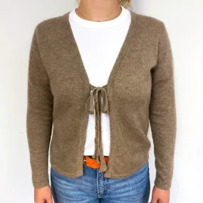 Donkey Brown Cashmere Tie Up Cardigan Small