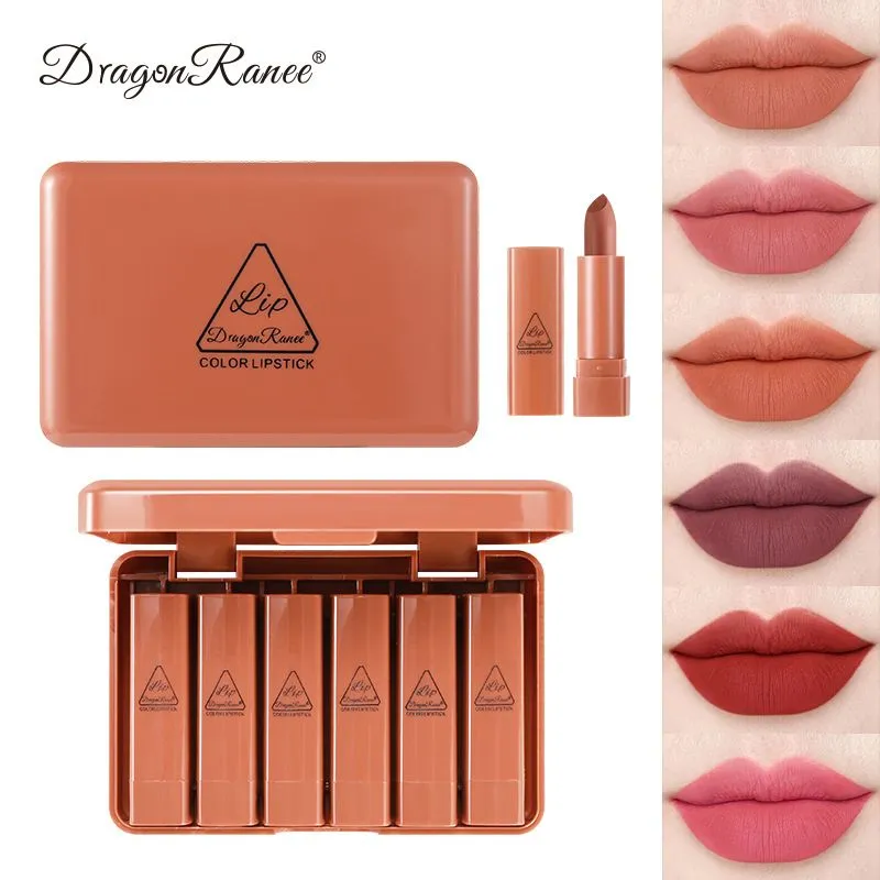 Dragon Ranee Set Of 6 Velvet Long Lasting Waterproof Lipstick DR27