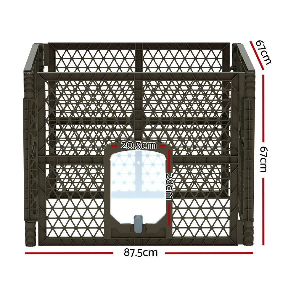 Durable 4-Panel Pet Playpen Enclosure, Plastic, i.Pet