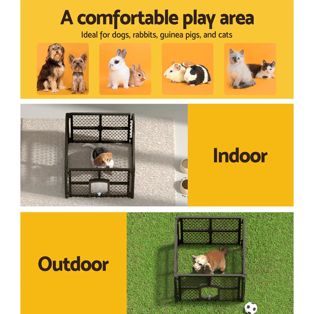 Durable 4-Panel Pet Playpen Enclosure, Plastic, i.Pet