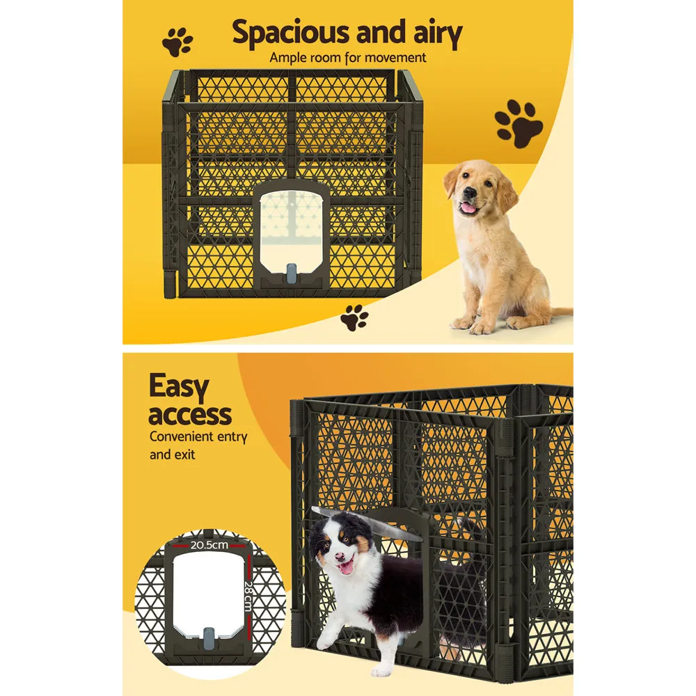 Durable 4-Panel Pet Playpen Enclosure, Plastic, i.Pet