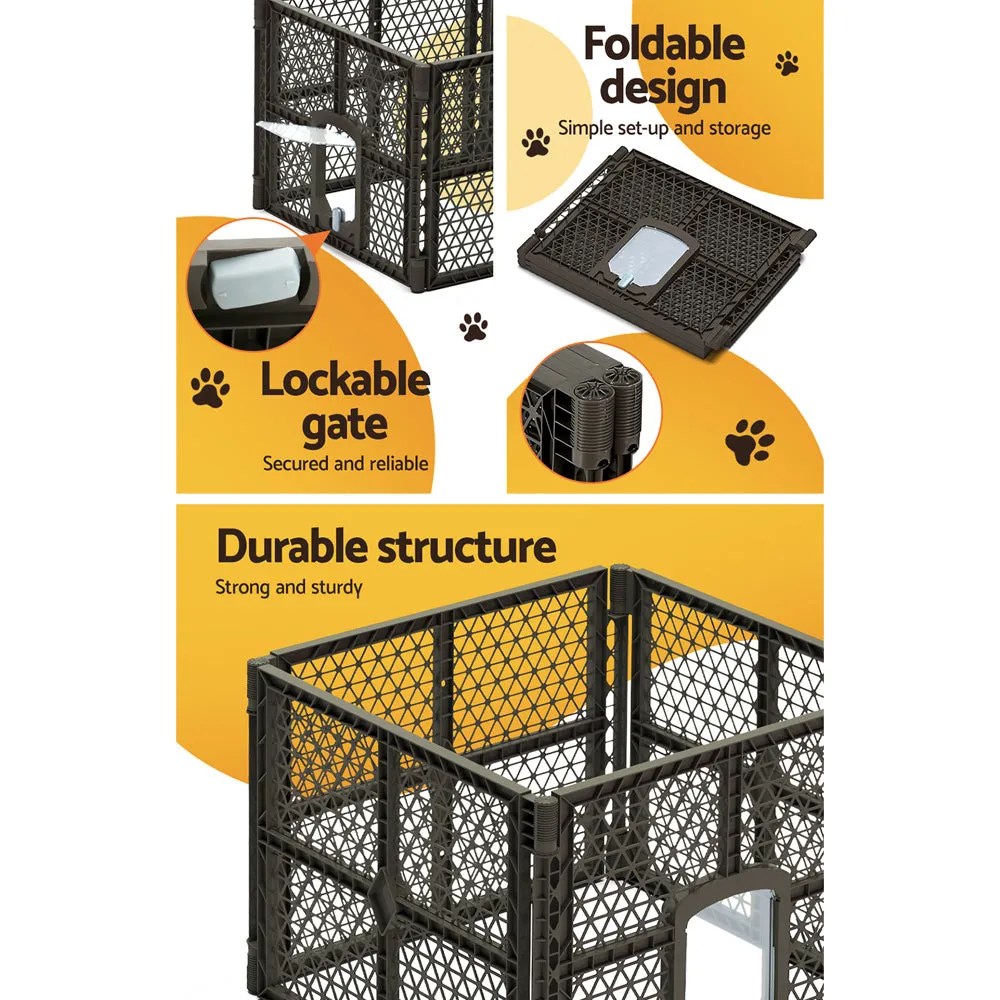 Durable 4-Panel Pet Playpen Enclosure, Plastic, i.Pet