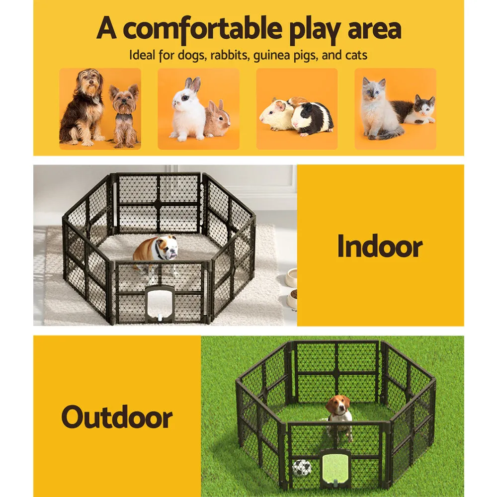 Durable 6-Panel Dog Playpen Enclosure, Foldable - i.Pet