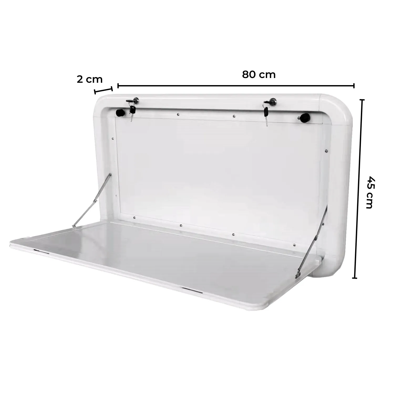Durable Aluminum Caravan Folding Table, White - KILIROO